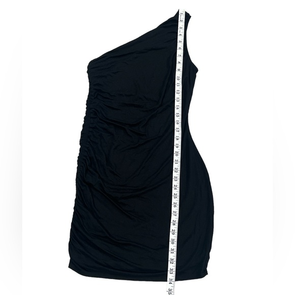 Women's Ruched One Shoulder Mini Dress - A New Day Black - Picture 6 of 10